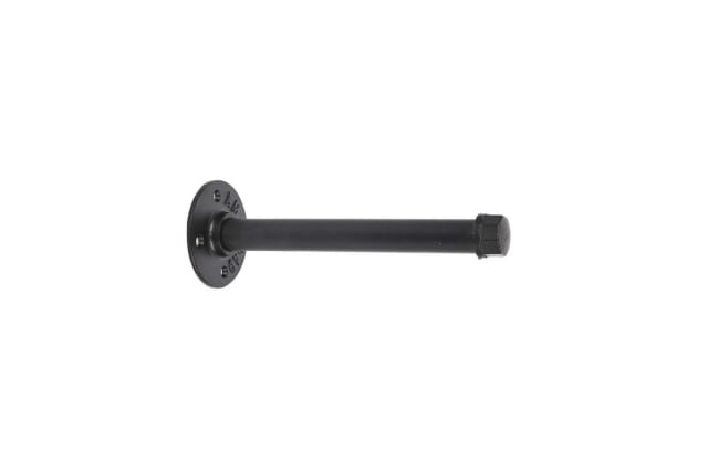 Straight Pipe Shelving Bracket - Matt Black (Single)