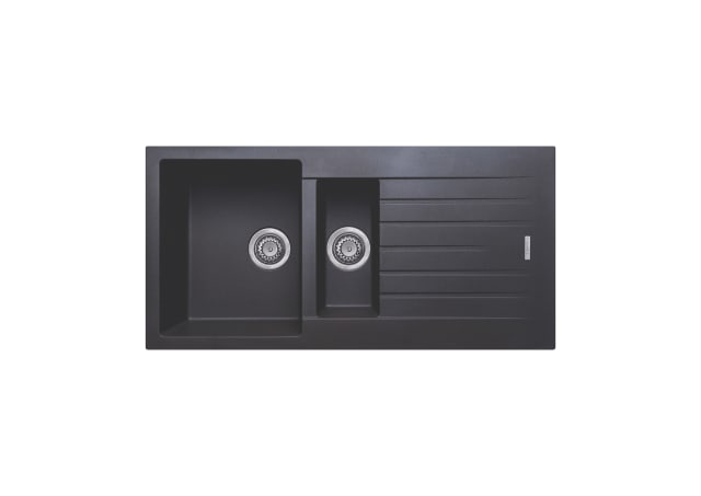 Granite 1.5 Sink with Drainer - Midnight Black