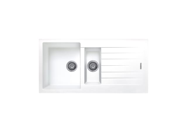 Granite 1.5 Sink with Drainer - White