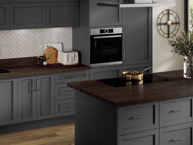 De Terra Black Stained Oak Worktops