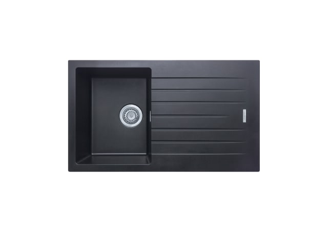 Quarto Granite Sink with Drainer - Midnight Black